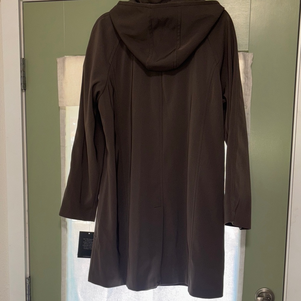 London Fog Brown Trench Coat with Hood - Picture 4 of 5